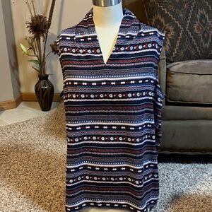 Christopher & Banks Multicolor Striped Sleeveless Blouse